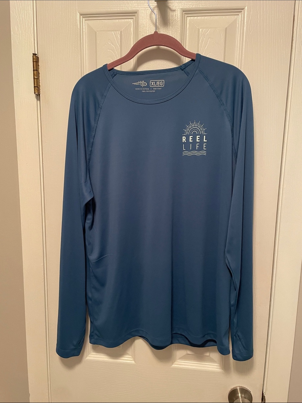 Men's or Women’s Long-Sleeve Sun Protection Swim Shirt - Blue
